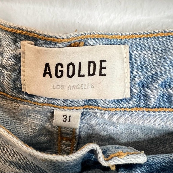 NEW Agolde Riley high rise straight crop jeans shatter 31 - Picture 10 of 11